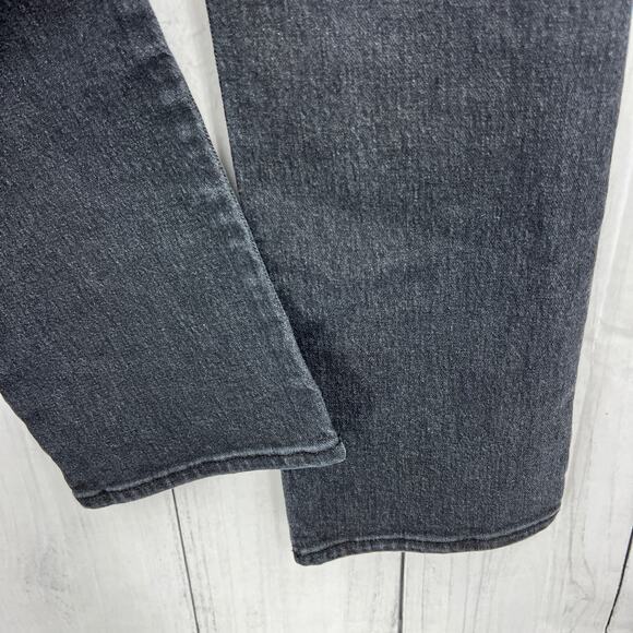 Lee (8) Short Womens Black Regular Fit Straight Leg Jeans Stone Wash Mid Rise - Picture 7 of 10